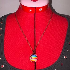 saturn pendant necklace